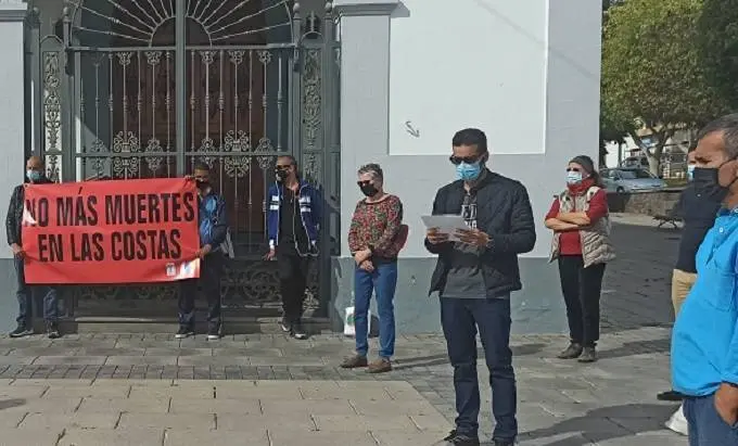 Faissal Ellatifi en la concentraci&oacute;n de Entre Mares