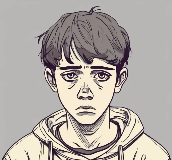 ni&ntilde;o de mirada triste 1