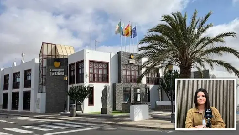 Alexandra con Ayuntamiento de La Oliva