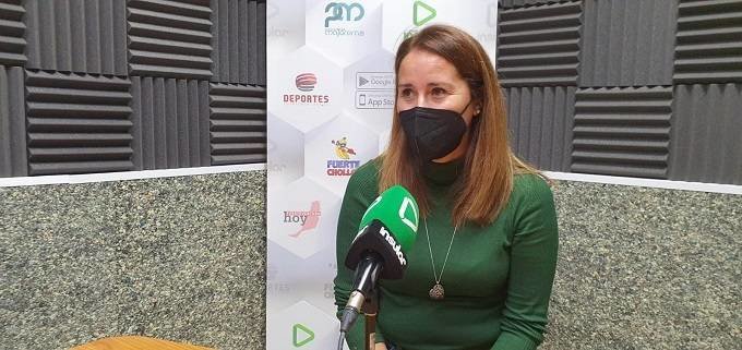Lola García en Radio Insular, diciembre de 2021