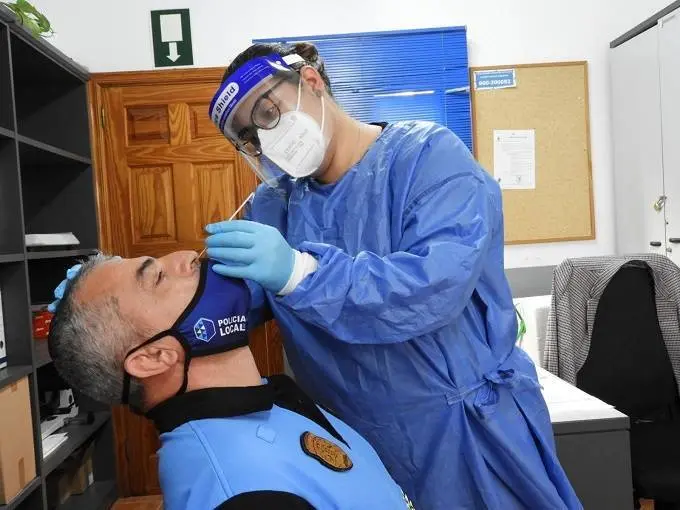 Prueba PCR a la Policía Local de Puerto del Rosario