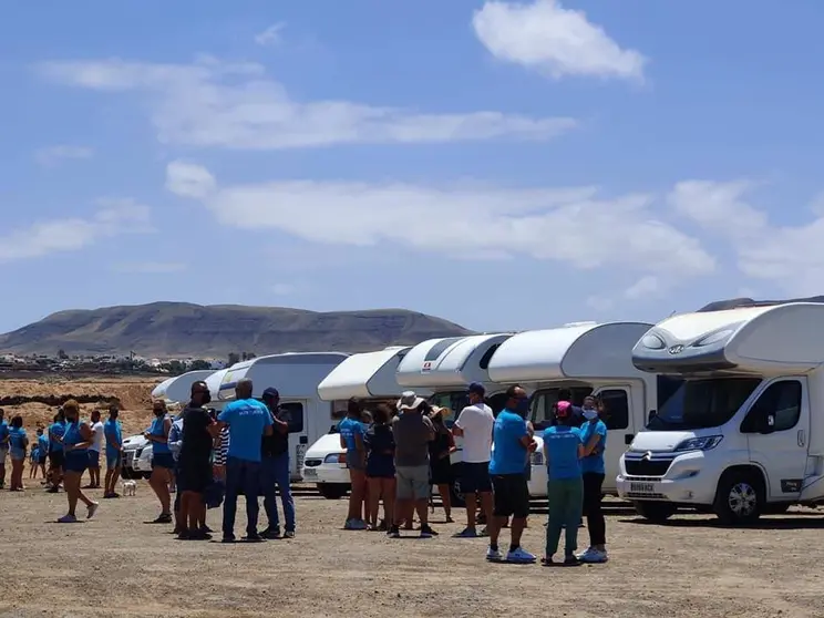 Concentración por una acampada regulada