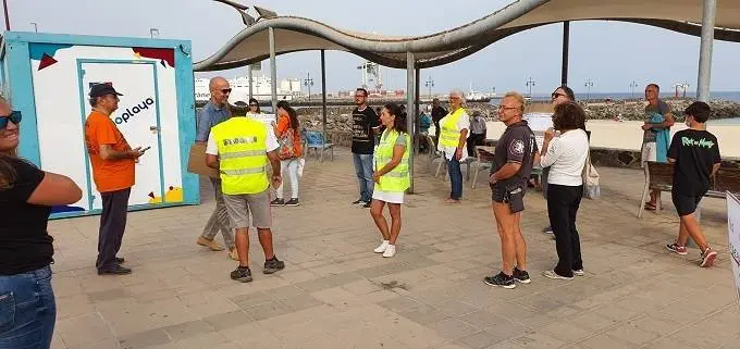 Manifestación de negacionistas en Puerto del Rosario