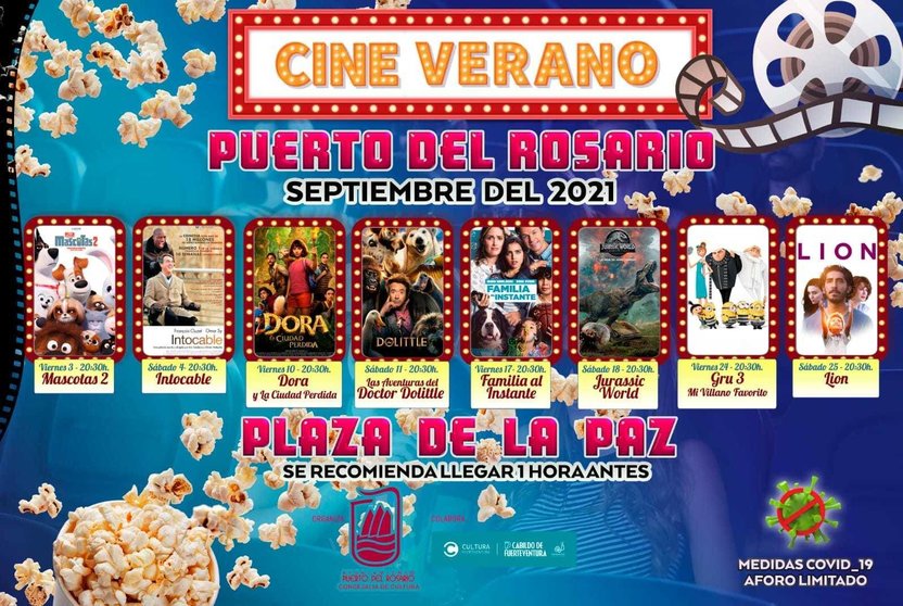 Cine de Verano 2021 en Puerto del Rosario