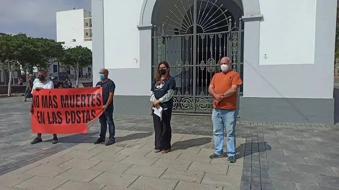 Martín y Lobo en la concentración de Entre Mares