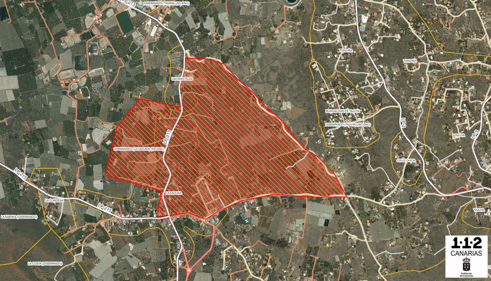 Perímetro zona evacuada