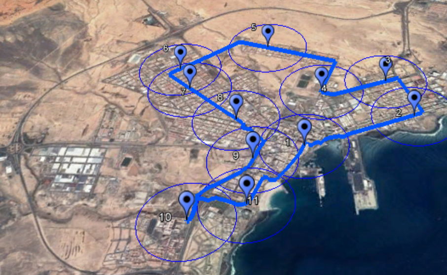 Mapa Línea 2 de guaguas