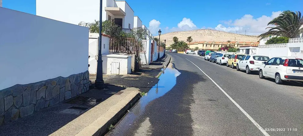 Fuga de agua en Costa Calma