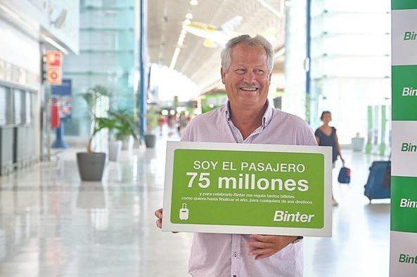 Binter pasajero 75 millones