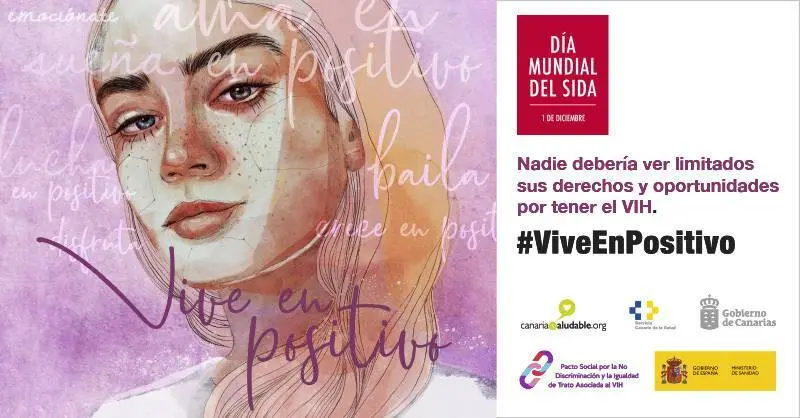 Cartelería campaña Vive en positivo DM Sida