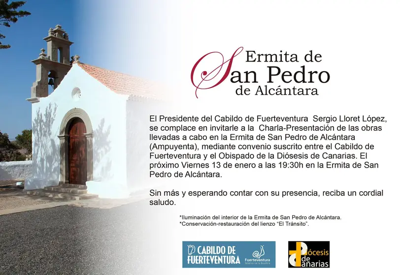 INVITACIÓN OBRAS ERMITA DE SAN PEDRO