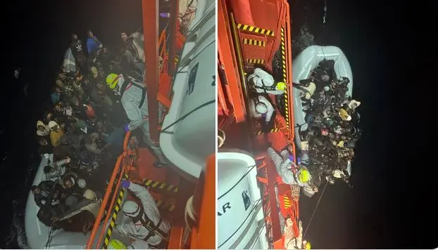 dos embarcaciones de rescate de migrantes