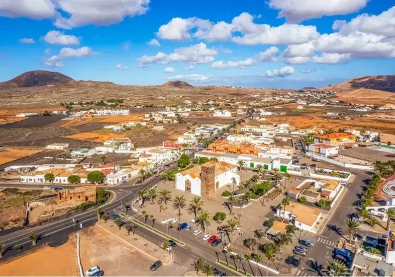 La Oliva desde el aire