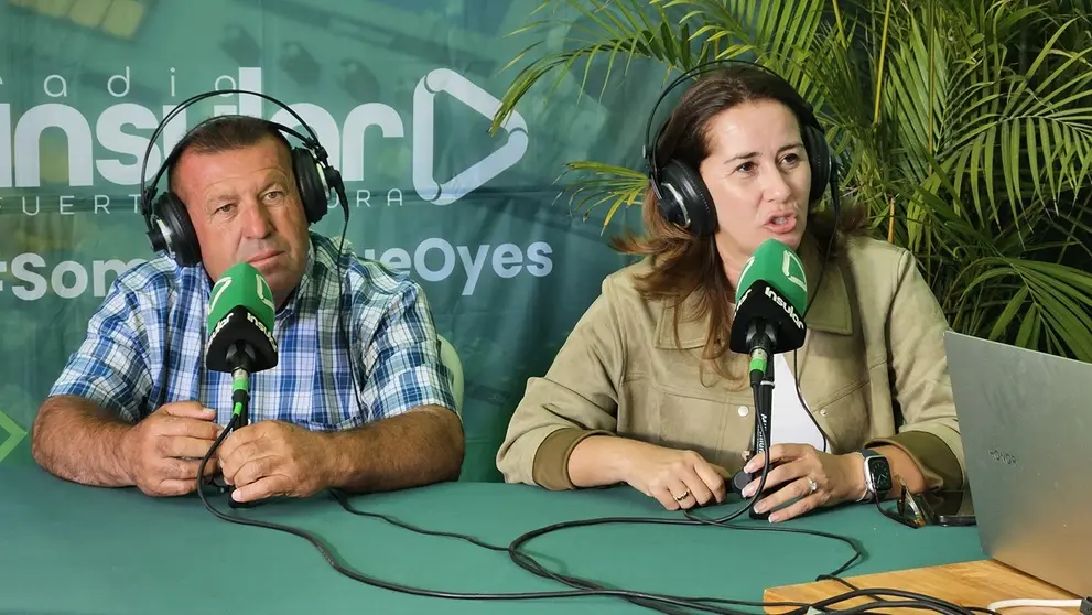 Lola García y Matías Peña en Radio Insular