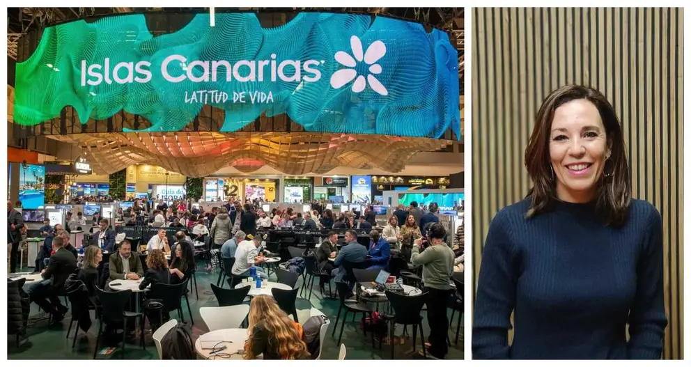 Stand de Islas Canarias y J&eacute;ssica de Le&oacute;n