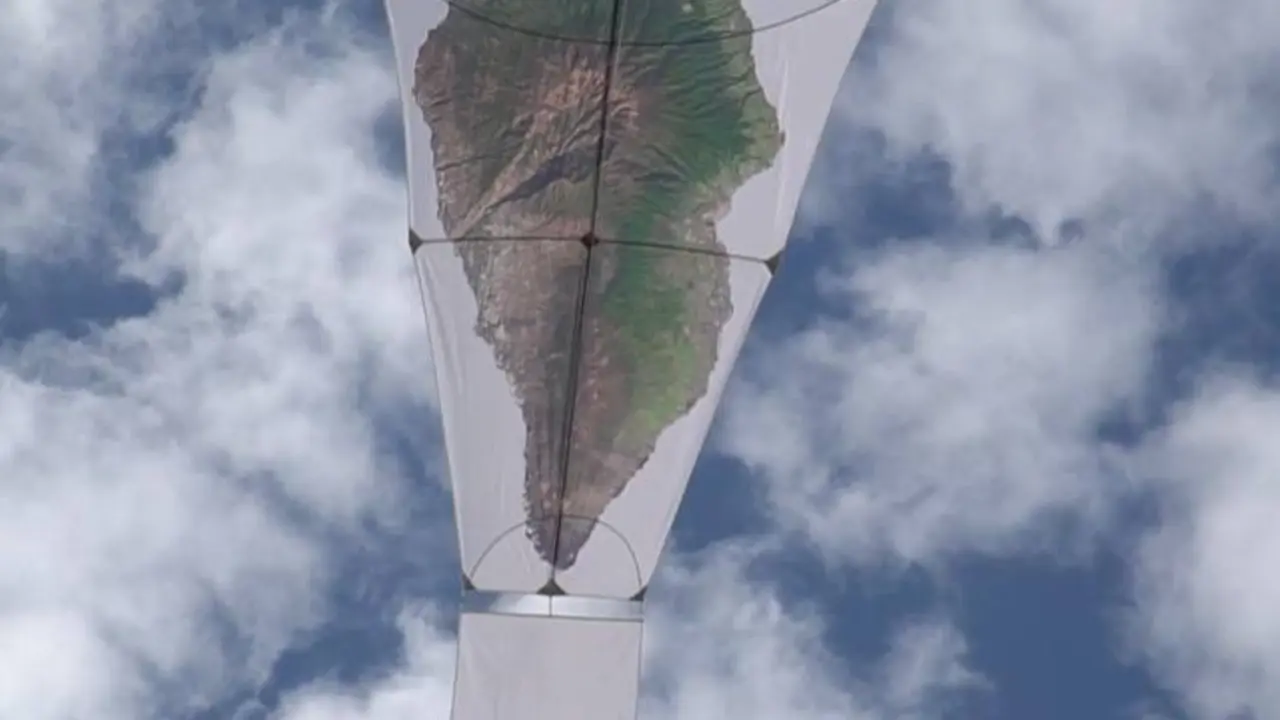Cometa con la imagen de La Palma