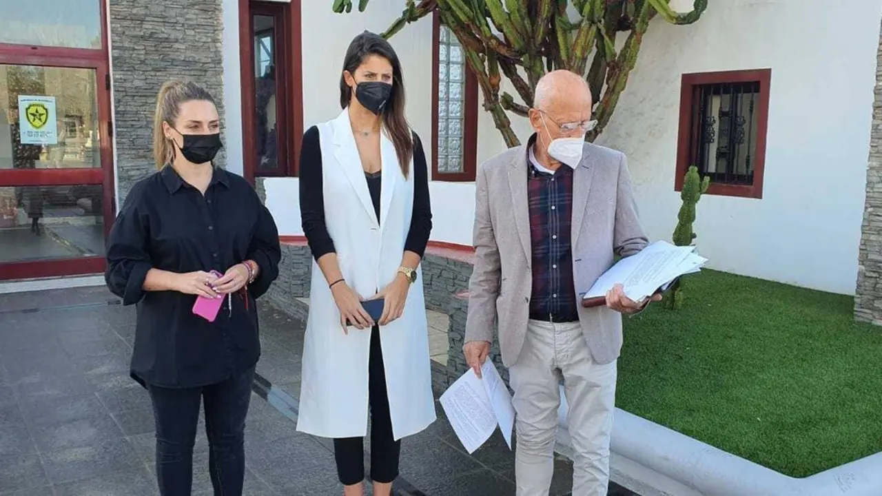 Fiamma Guerra, Idaira Rodr&iacute;guez y Pedro Amador