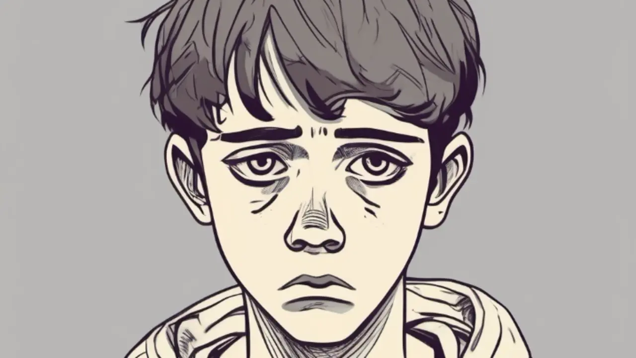 ni&ntilde;o de mirada triste 1