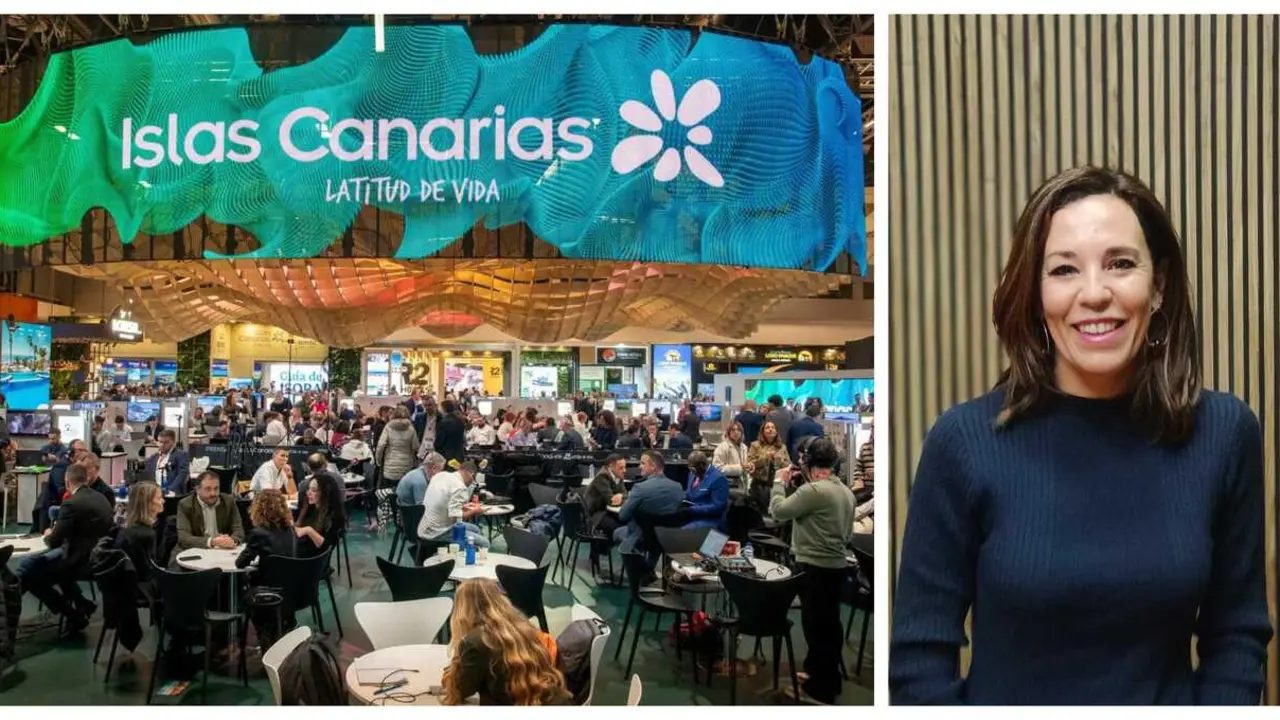 Stand de Islas Canarias y J&eacute;ssica de Le&oacute;n