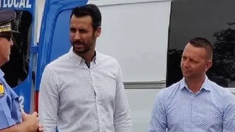 Blanco y González con la Policía Local