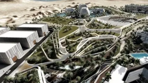 Proyecto Dreamland con Dunas al fondo