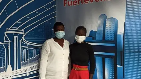 Hawa y Aissata de la asociación Dimbé