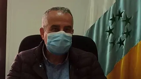 Mario Cabrera en la sede insular de CC