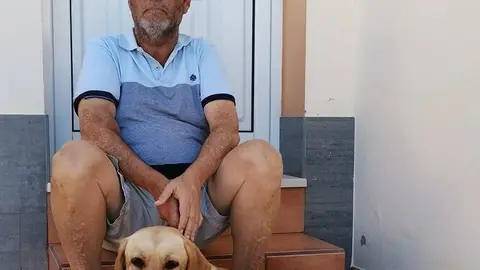 José Gómez y su perra guía, Verna