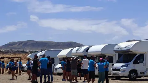 Concentración por una acampada regulada