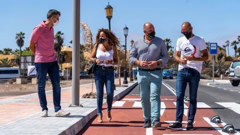 Finalizan obras para mejorar la accesibilidad en la zona de la Biblioteca y el Auditorio de Corralejo