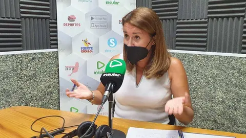 Lola García en Radio Insular, octubre de 2021