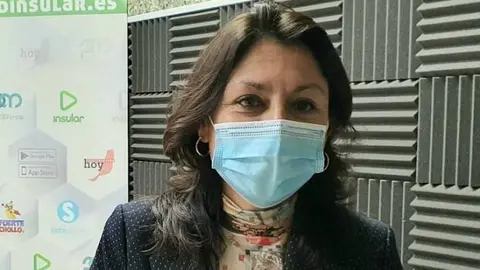 Paloma Hernández en Radio Insular, en Diciembre de 2021