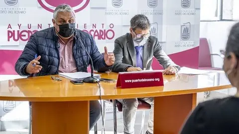 Juan Jiménez y Juan Manuel Verdugo en la presentación de presupuestos de 2022
