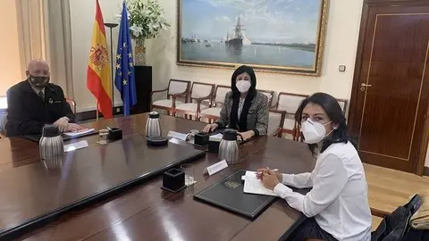 La senadora Paloma Hernández durante el encuentro