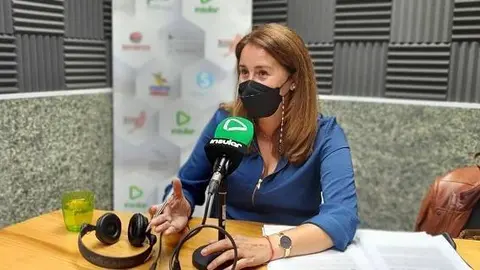Lola García, en Radio Insular, marzo de 2022