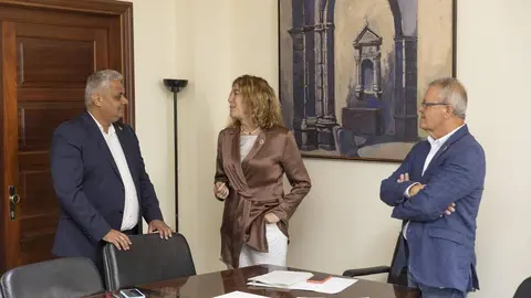 FOTO 3 REUNIÓN ALCALDE Y DIR. INS. ADM. GEN. ESTADO, CON subdelegada del Gobierno en Canarias, Teresa Mayans