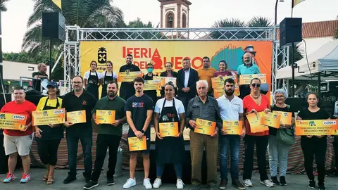 Ganadores y participantes en el I Concurso de Quesos Feria de Antigua