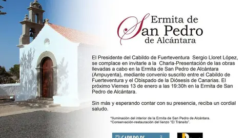 INVITACIÓN OBRAS ERMITA DE SAN PEDRO
