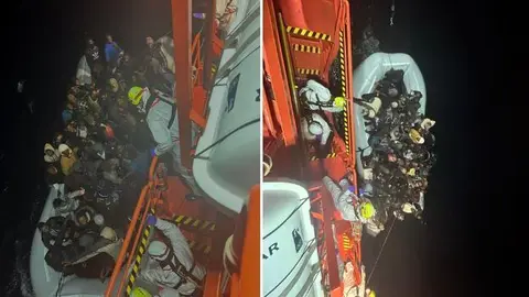 dos embarcaciones de rescate de migrantes