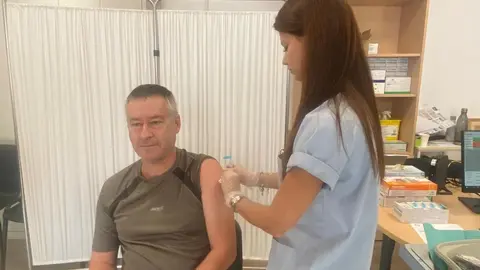 Momento de la vacunación