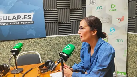 Natalia Santana durante la entrevista