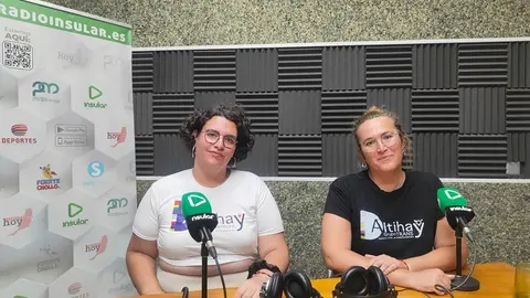 Carla Soto y Alva Valdivia en Radio Insular