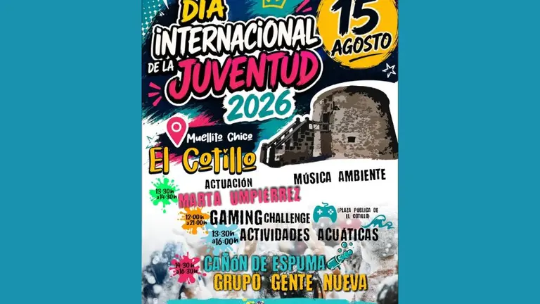 El Cotillo acogerá la celebración insular del Día Internacional de la Juventud con música, deporte y actividades para todos los públicos