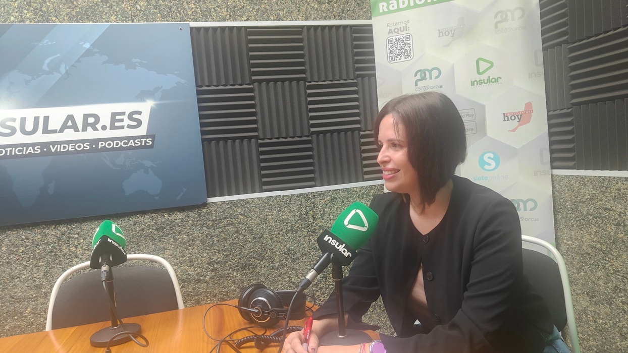 Tacoremi Gutiérrez durante la entrevista