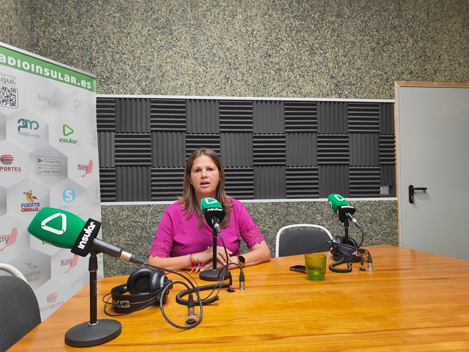 Esther durante la entrevista
