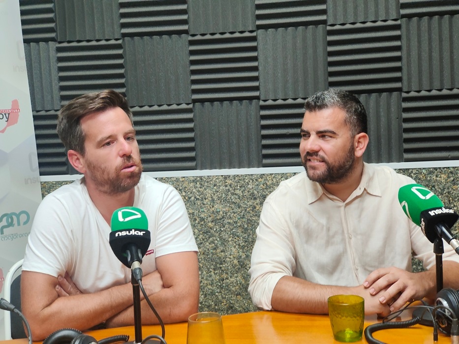 Durante la entrevista David Fajardo y Juan José Rodríguez