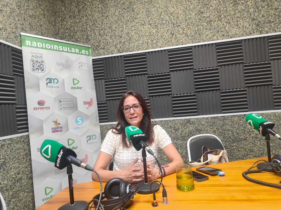Natalia Santana durante la entrevista