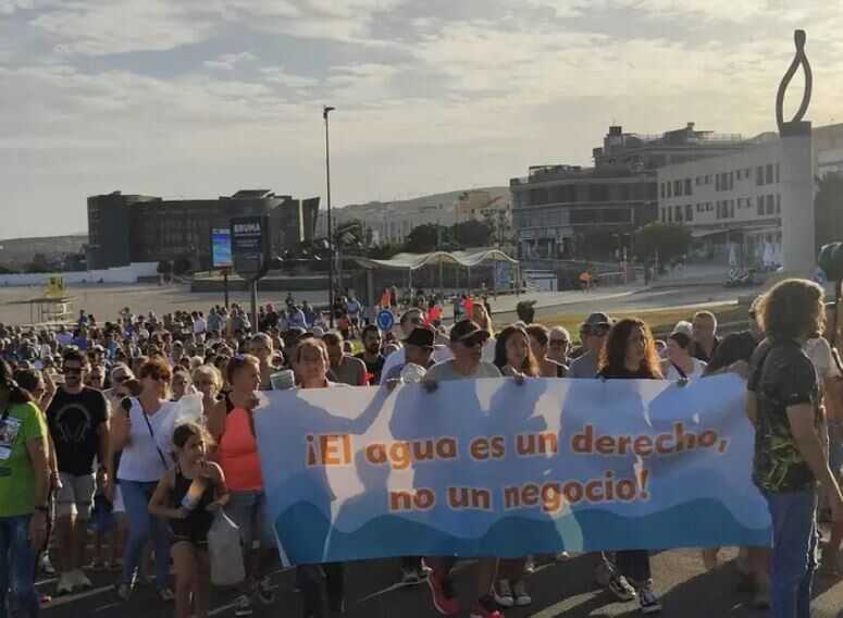 Manifestación por el agua en Fuerteventura